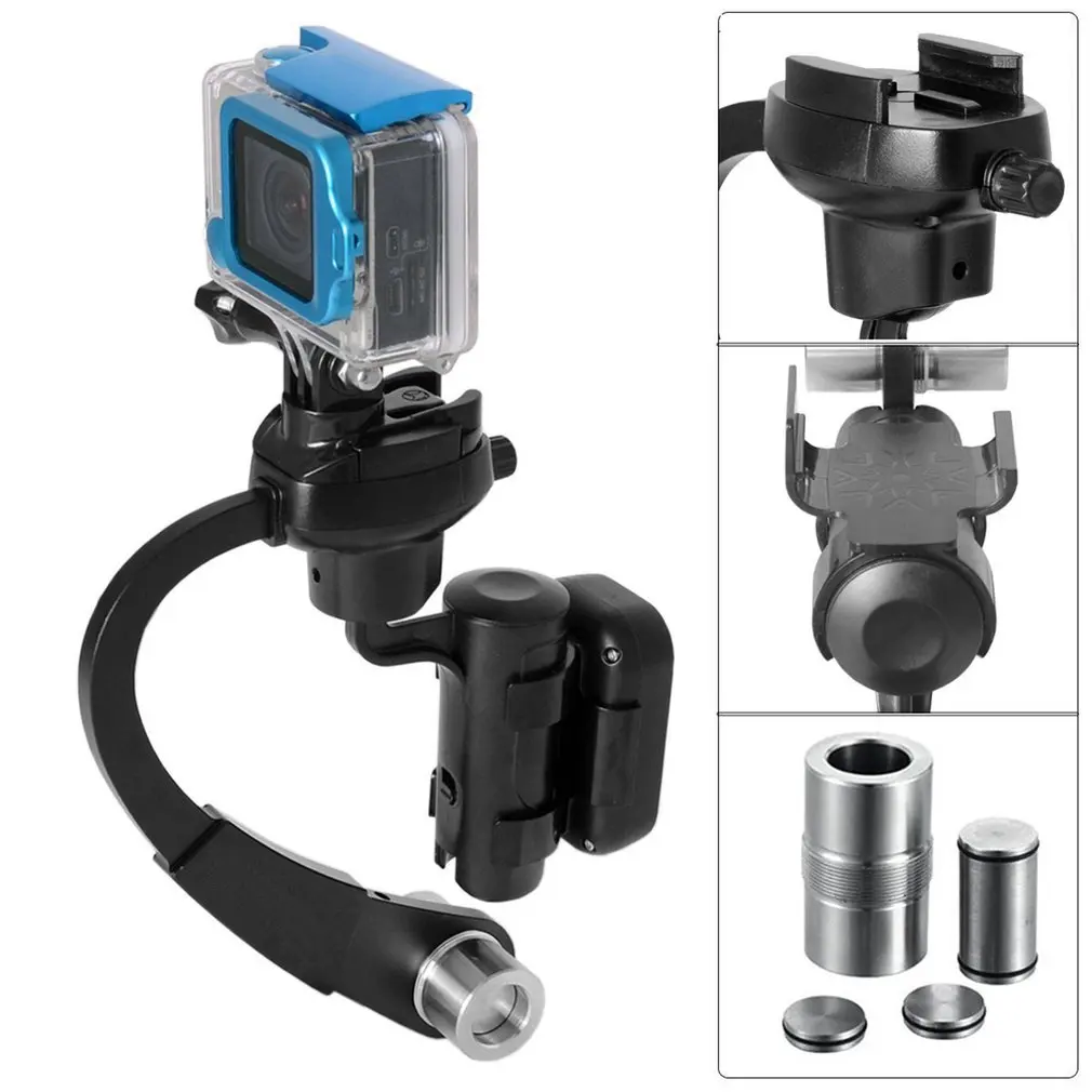 Мини Ручной Стабилизатор камеры видео Steadicam Gimbal 3 цвета подходит для Go Pro Hero 1/2/3/3 +/4