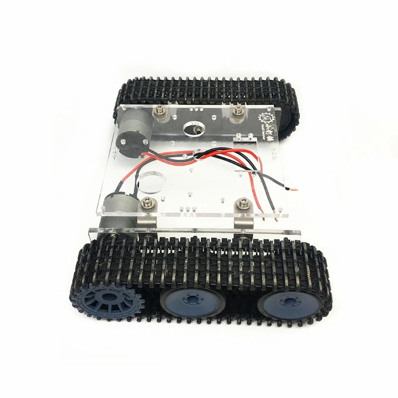 

Acrylic Tank Robot Chassis DC9-12V Tracked Car DIY Vehicle Platform Chassis Assembly Kit for Arduino