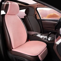karcle car seat cover set backrest headrest cover protector polar fleece back pad mat universal for auto interior truck suv