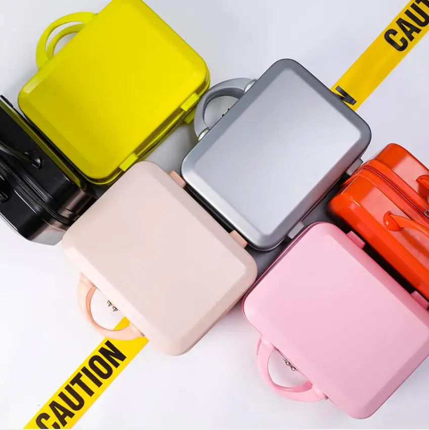 

Новый чехол для костюма, мини-чехол для косметики из АБС, 12 дюймов, чехол для костюма, Женский чехол для маленького костюма, 14 дюймов, искусст...