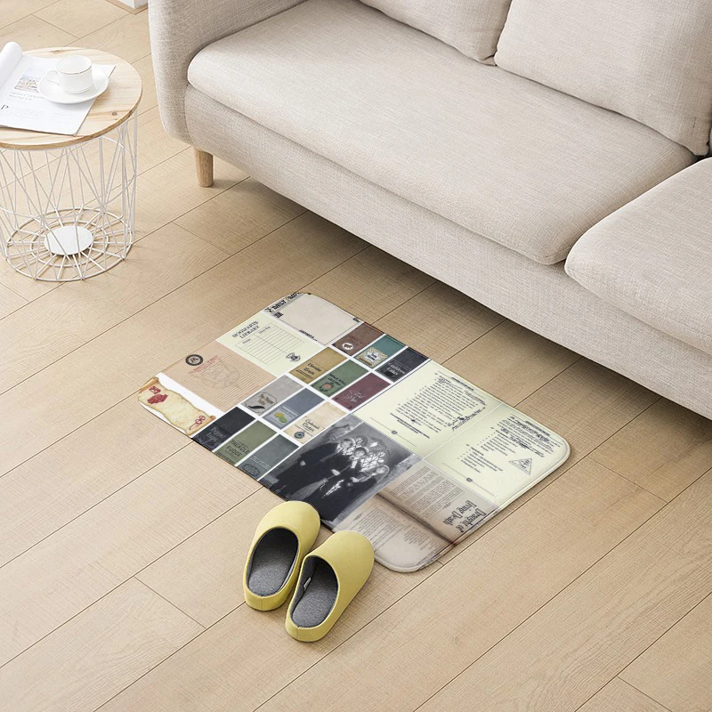 Коврик для входной двери в стиле ретро фланелевый ковер туалета ванной гостиной