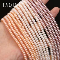 natural freshwater pearl abacus beads loose spacer exquisite pearls for jewelry making diy necklace bracelet accessories 4 5mm