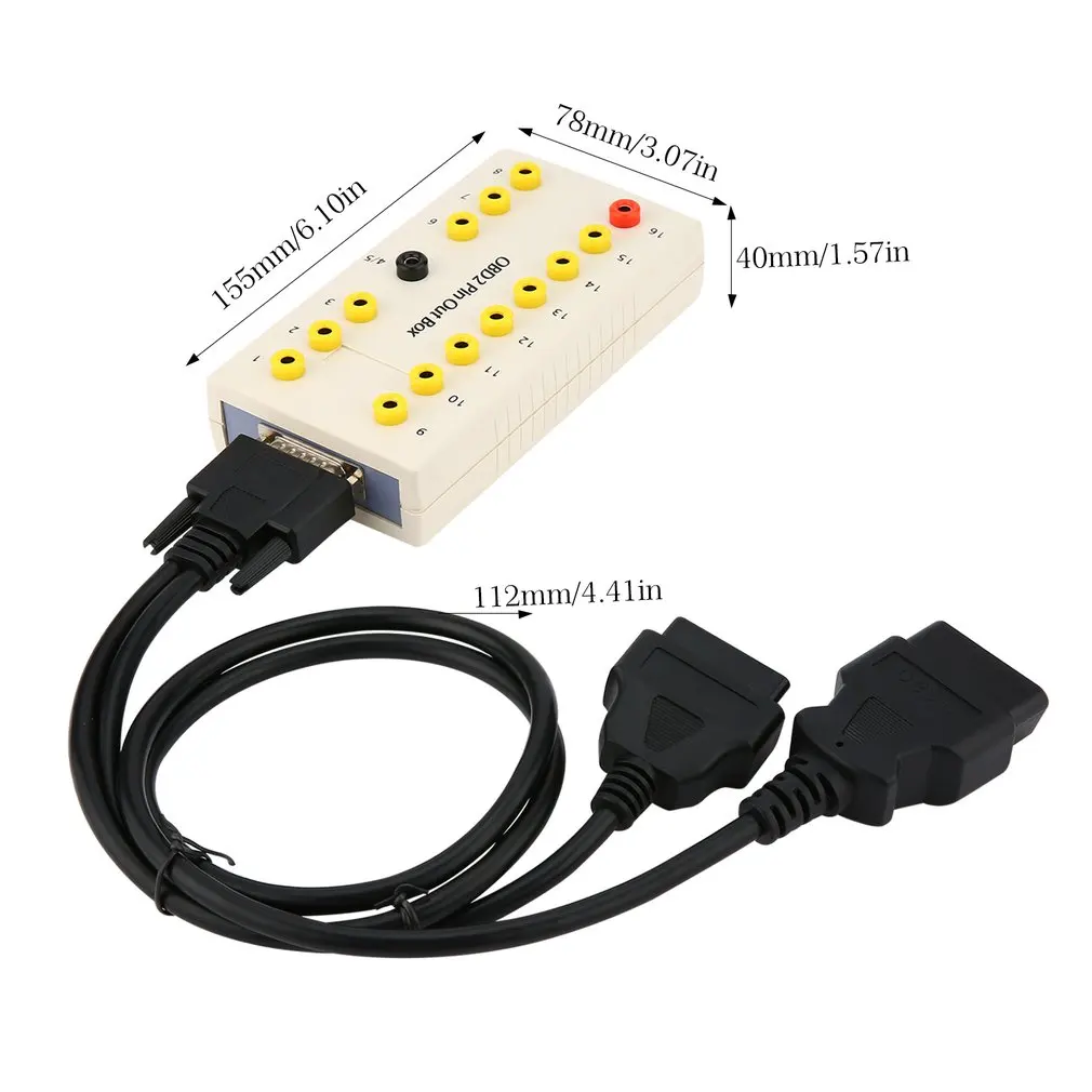 

Professional OBD2 Pin Out Box Breakout Box Tester Diagnostic OBD2 Pin Connector Covere All Test Points High Quality