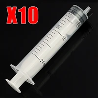 10pcs 20ml sampler plastic syringe cubs measure nutrient hydroponic nutritional measurement medical health tool without needle