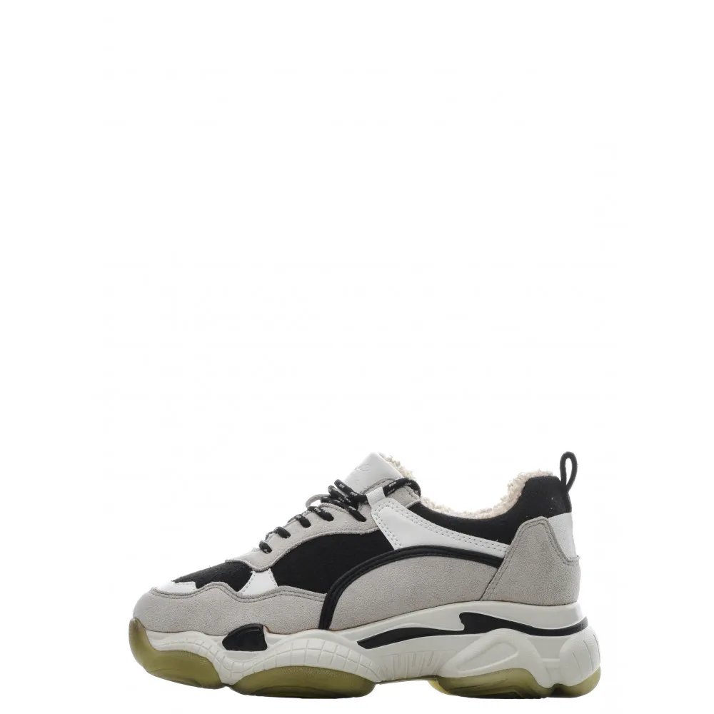 Женская обувь PATROL п/ботинки осень зима искусственная замша цвет белый/черный