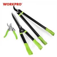 workpro 3pc garden tools set stainless steel heavy duty pruning shears set high branch shear pruning tool set for garden grass