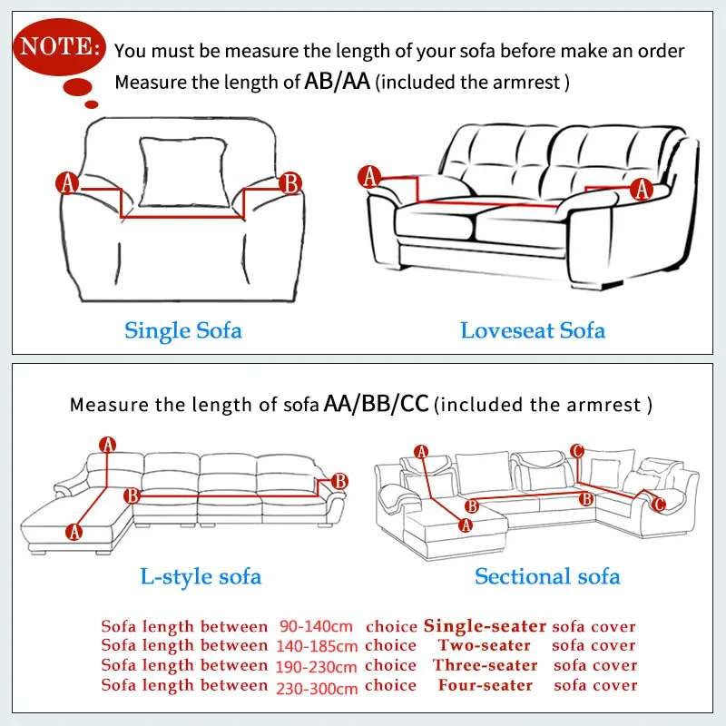 

Sofa Cover for Living Room Couch Cover L shape Armchair Cover Stretch Slipcovers Sectional Elastic Stretch Single/Two/Three/Four