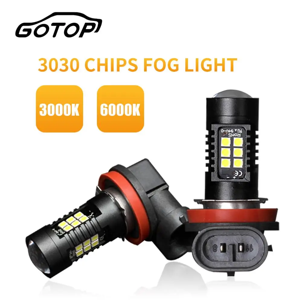 2 шт., Автомобильные светодиодные лампы H8 H11 3030 SMD 9005 9006 HB3 6000 HB4 3000 лм 2 шт., Автомобильные светодиодные лампы H8 H11 3030 SMD 9005 9006 HB3 6000 HB4 3000 лм