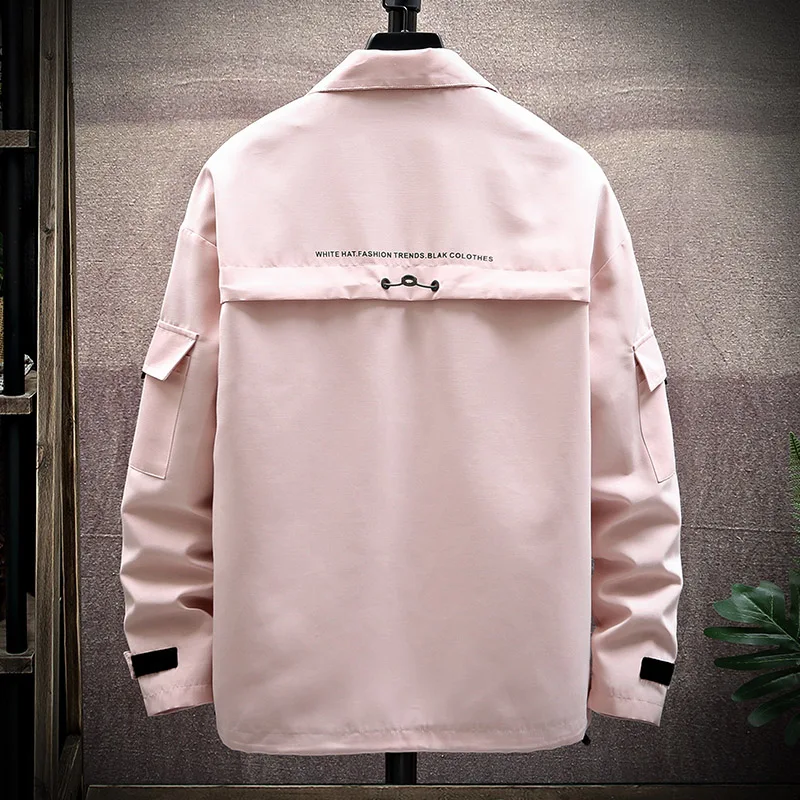 Мужская однодорожная куртка Весенняя однотонная Корейская хип хоп Японская