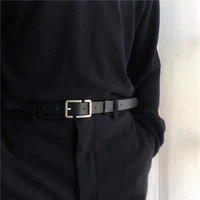 leather belts for women fashion jeans classic retro simple rectangle buckle female pin new denim dress sword goth luxury punk
