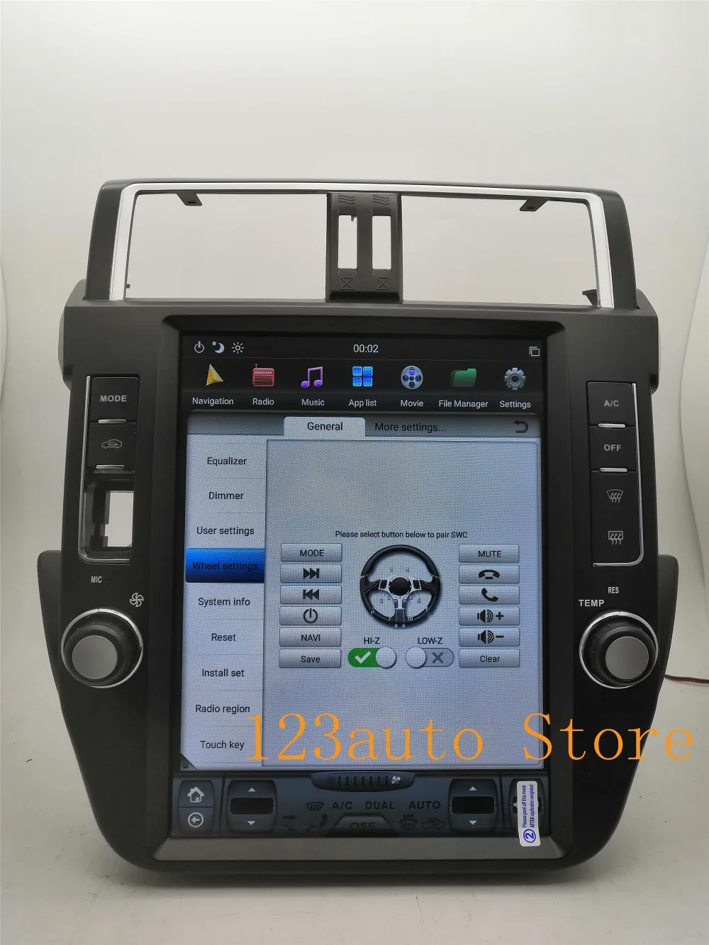 12,1 дюймов вертикальный Tesla стиль Android 8,1 Авто DVD gps PX6 ips для TOYOTA Land Cruiser Prado 150 радио