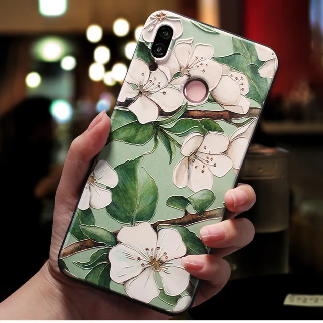 Для Alcatel 1 S 2020 чехол с рельефным цветком Мягкая силиконовая задняя крышка для 1V 1SE