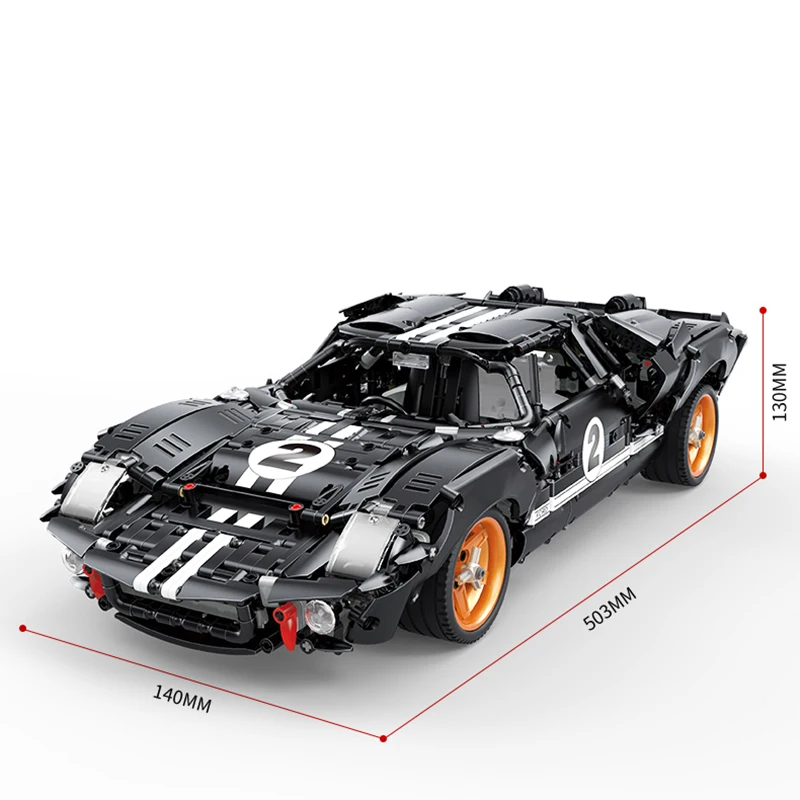 

In Stock High-Tech APP RC Fordeds GT40 MK I 1967 Model Bricks MOC-33807 Super Racing Car Building Blocks Toys for Kids Gifts