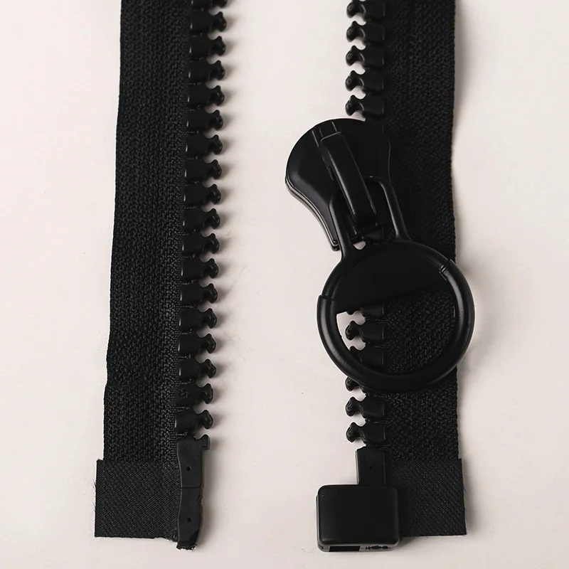 Meetee 20 # Экстра большой смоляной молнии черный один открытый/двойной открытый для