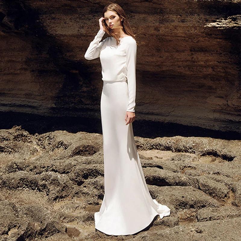 

2022 New Boho Wedding Dresses Spaghetti Straps Chiffon Beach Wedding Gowns for Bride Side Bride Dress Robe De Mariée