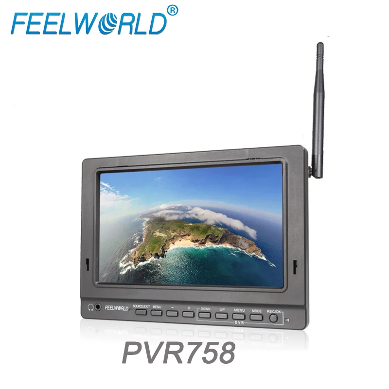 Verkaufen Feelworld PVR758 Monitor 7 Zoll FPV Monitore Mit DVR 5,8G 32CH Diversity Empfänger 1024x600 IPS UAV LCD Monitor Und HDMI Kabel