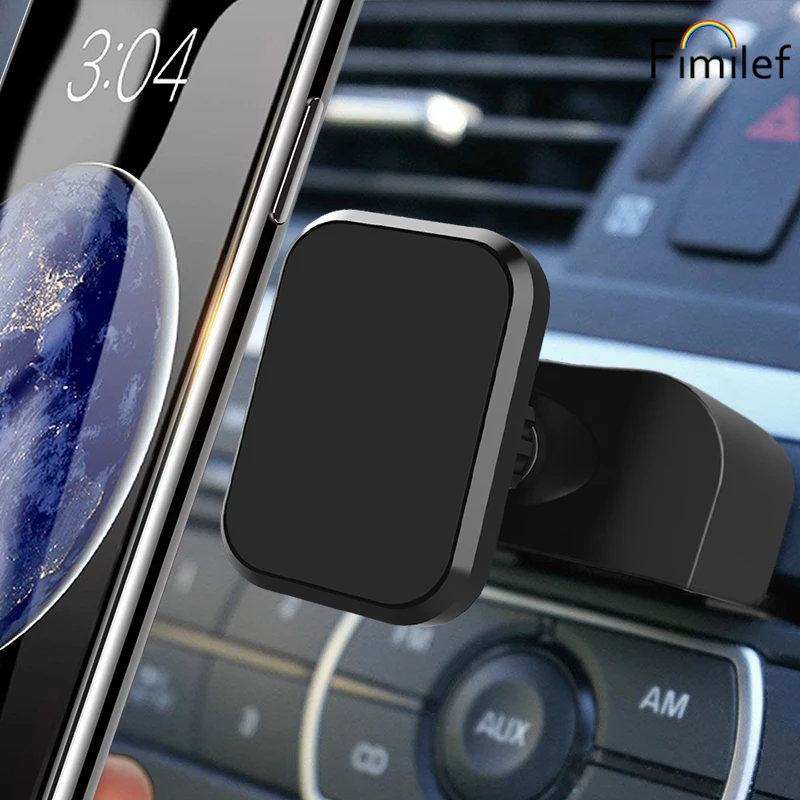 Fimilef dikdörtgen kafa evrensel CD yuvası manyetik araç tutucu tutucu cep telefonları ve Mini tabletler için hızlı Swift-Snap Tech ile