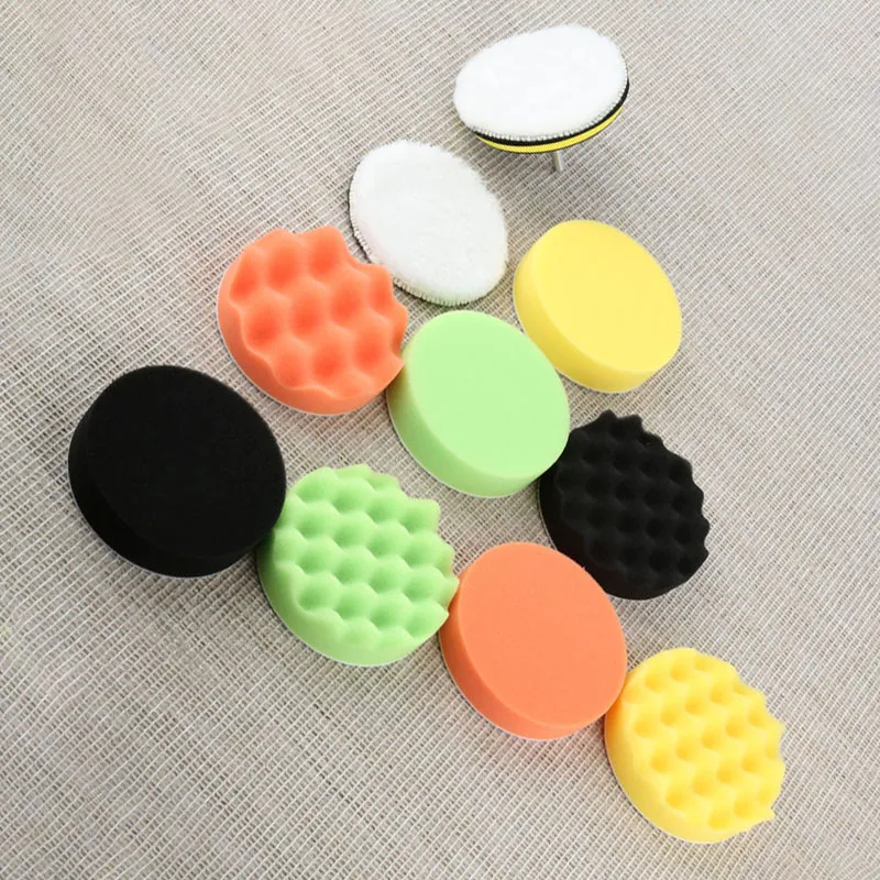 

12pcs Car Polishing Pads Sponge Buffing Pad Kit M10 Drill Adapter Car Polisher Buffer Pads Household Cleaning Sponges Pad