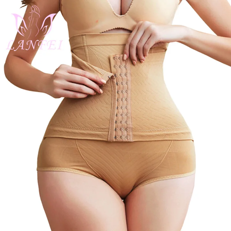 

Женское Бесшовное нижнее белье LANFEI, утягивающее белье с высокой талией и крючками