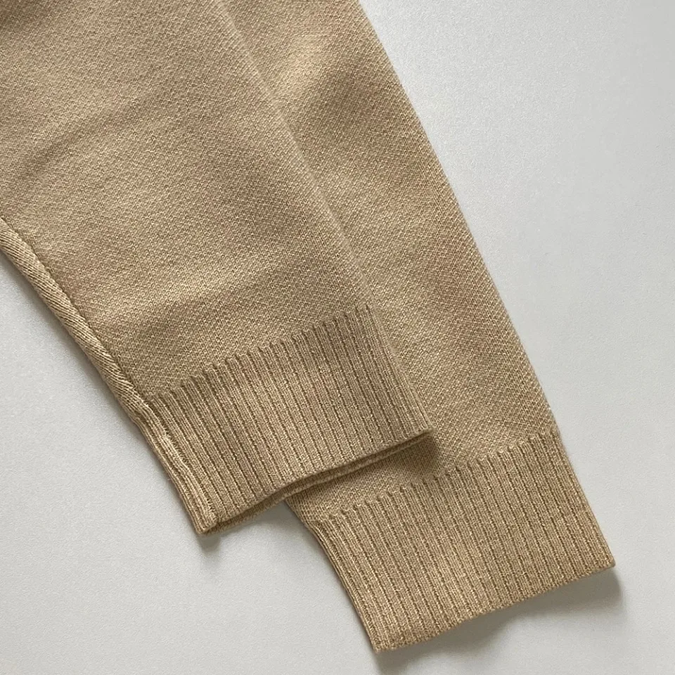 

Women Sweater 2021 New Loose-fitting V-neck Knitted Wool Cardigan