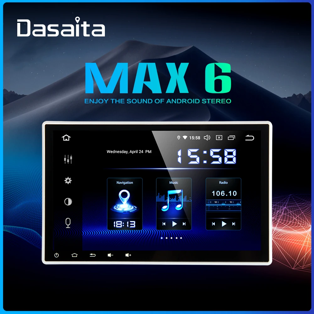 Dasaita 10 2 &quotHD сенсорный экран Android 9 0 автомобильное радио 1 Din 4G RAM 64G ROM Autostereo 1024*600 GPS