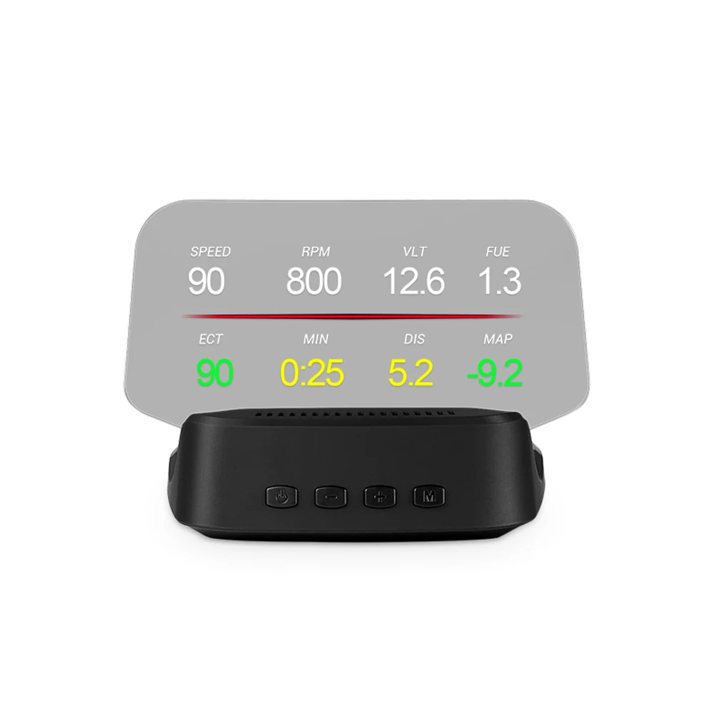 Новый автомобильный HUD Дисплей OBD + GPS Head Up дисплей Спидометр диагностический