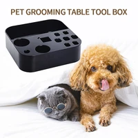 plastic pet grooming table storage box pole mounted pet grooming tool organizer pet comb scissors container for pet shop