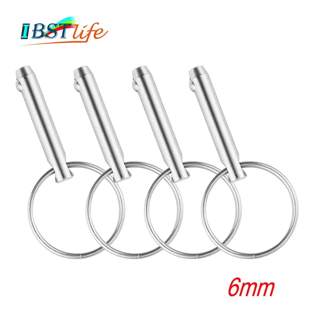 

4X 6mm Marine Grade 316 Stainless Steel Quick Release Ball Pin for Boat Bimini Top Deck Hinge Marine hardware Boat