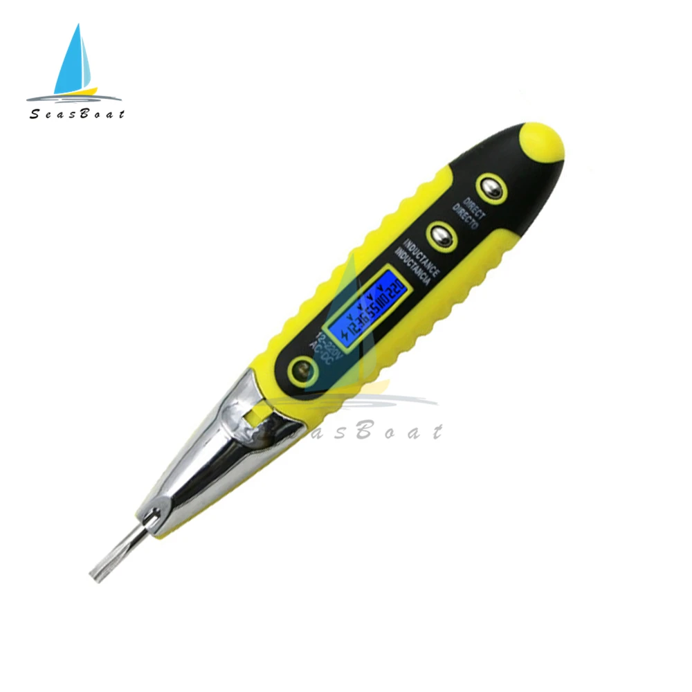 

Digital Test Pencil AC DC 12-250V Tester Electrical Screwdriver LCD Display Voltage Detector Test Pen for Electrician Tools