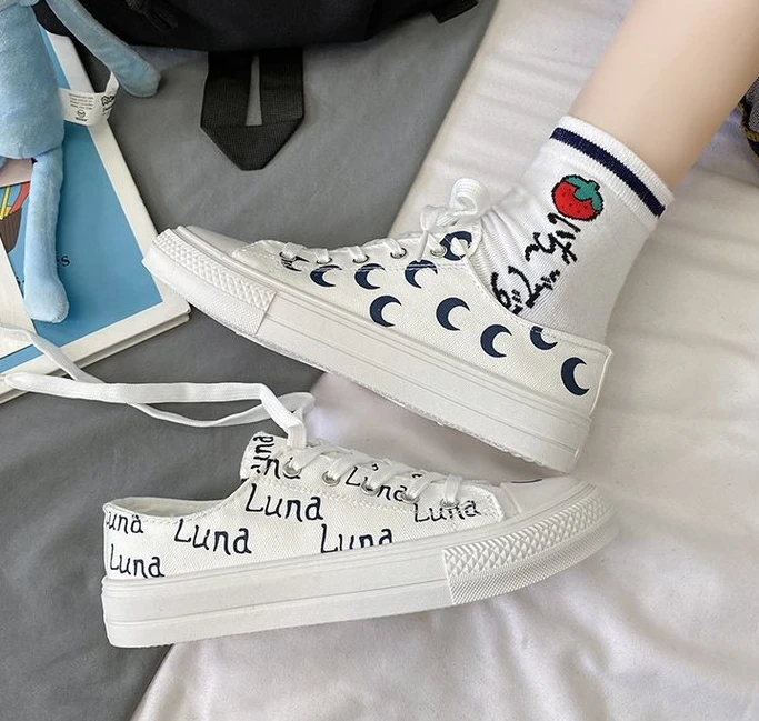 

Туфли женские холщовые, высокие, дышащие, с вулканизированной подошвой, плоская подошва, белые