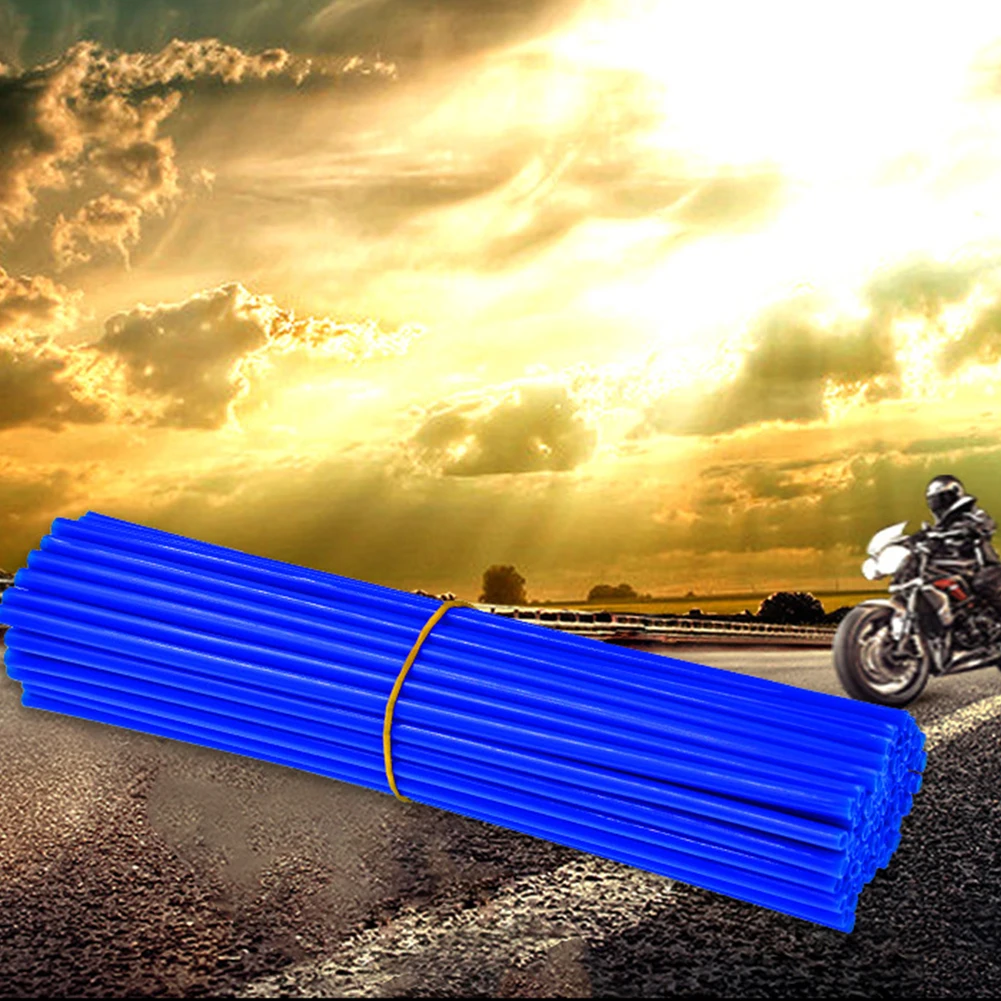 Motorcycle Accessories 72 Pcs Universal Spoke Skins Covers 17 cm/6.7&quot Dirt Bikes Wheel Decoration Protection Cover |