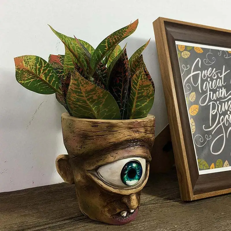 Скандинавская смола реалистичный цветочный горшок скульптура украшение