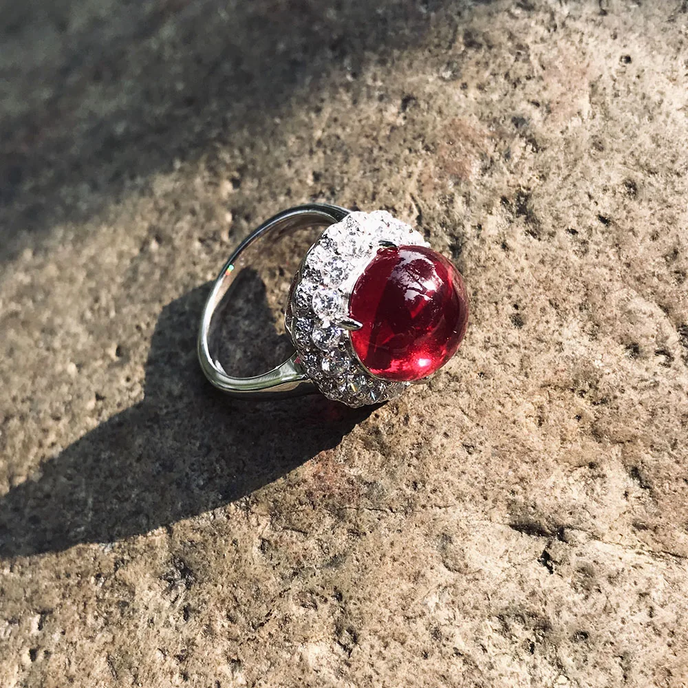 Роскошный великолепный натуральный кристалл кольцо 925 стерлингового серебра