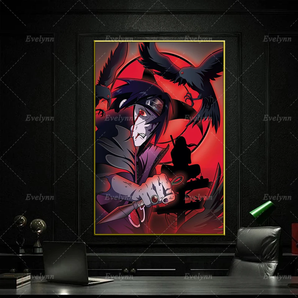 

Naruto Uchiha Itachi Anime Canvas Poster Modern Living Room Cuadros Wall Painting Nordic Home Bedroom Decor Prints Pictures