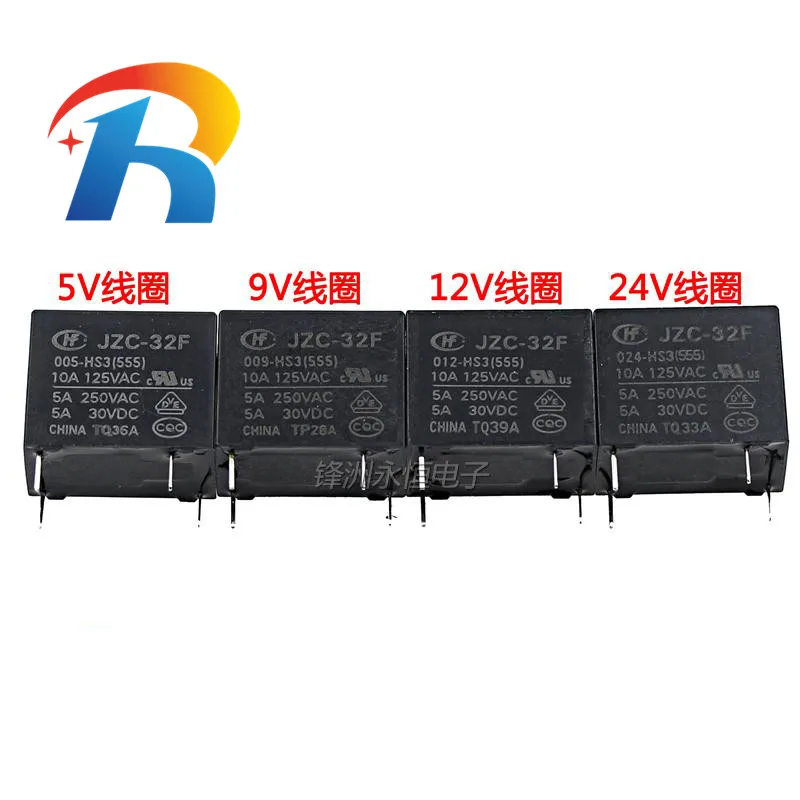 10 шт. Оригинальное реле Hongfa JZC HF 32F-G-005 012 024-HS3 HS 4PIN 5А 10А стандартная фотография (555) |
