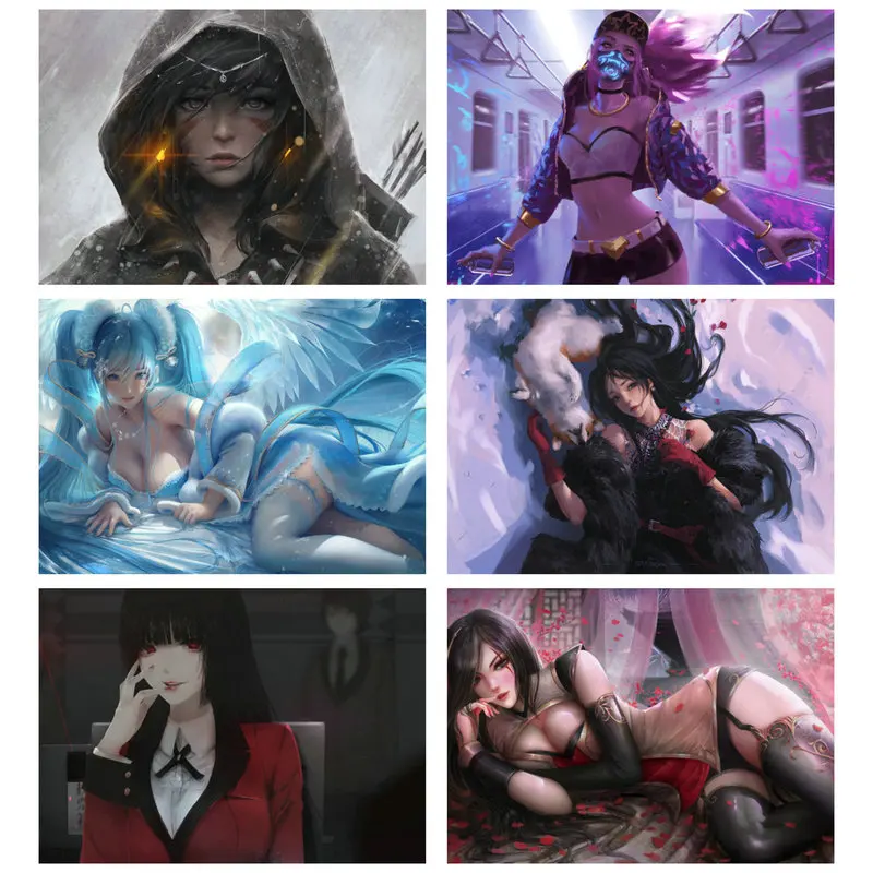 Карточка из бумаги 250 г/кв. М боди ярко-розового цвета обнаженный OVERWATCH NieR Automata