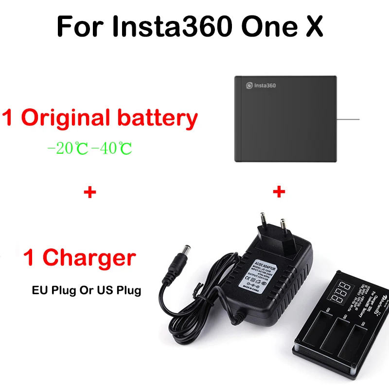 Оригинальная батарея для Insta360 ONE X 1050mAh LiPo батареи Insta360 ONE X зарядное устройство Micro USB Qiuck зарядное устройство концентратор