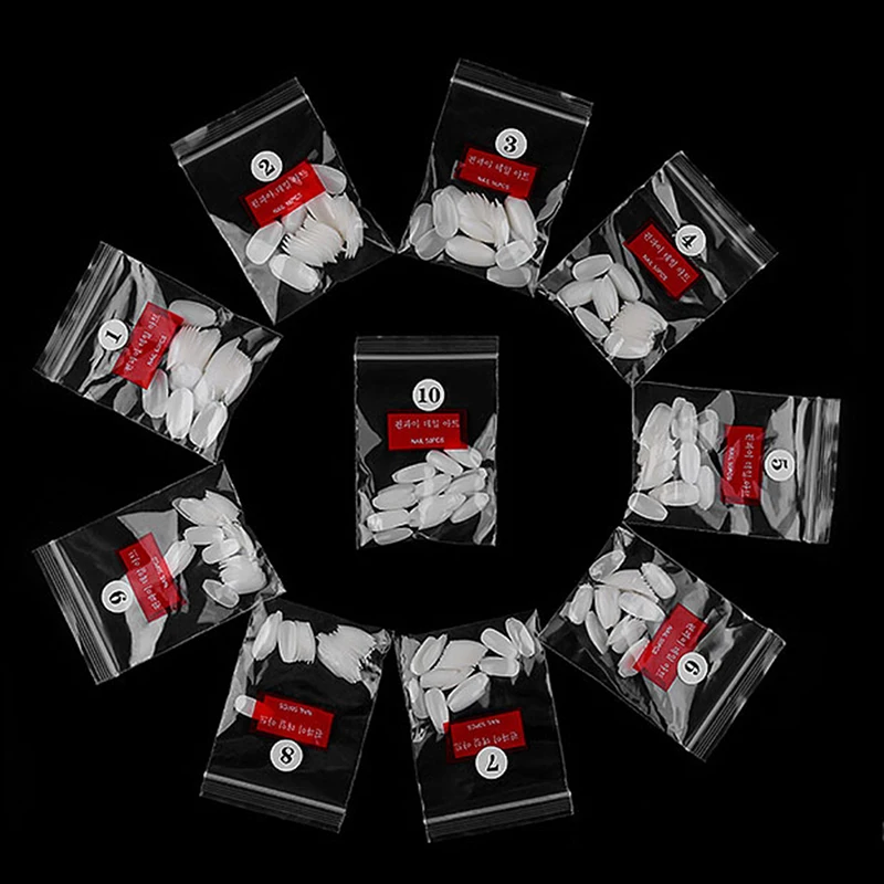 Прозрачные накладные ногти для наращивания Акриловые бесшовные с полным/полным