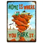Оригинальный ретро-дизайн для дома, там, где вы паркуете, жестяные металлические знаки, настенное искусство  Толстая жестяная плита, печатный плакат, украшение для стен Garag