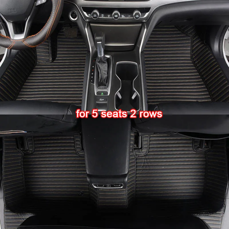 black white 2 rows FUZHKAQI пользовательские автомобильные коврики для BAIC двигатель все модели BJ40 BJ80 BJ20 D20 D70 D50 D60 X25 X55 X65 CC 35 BW007 коврики для ног - Название цвета: black white 2 rows