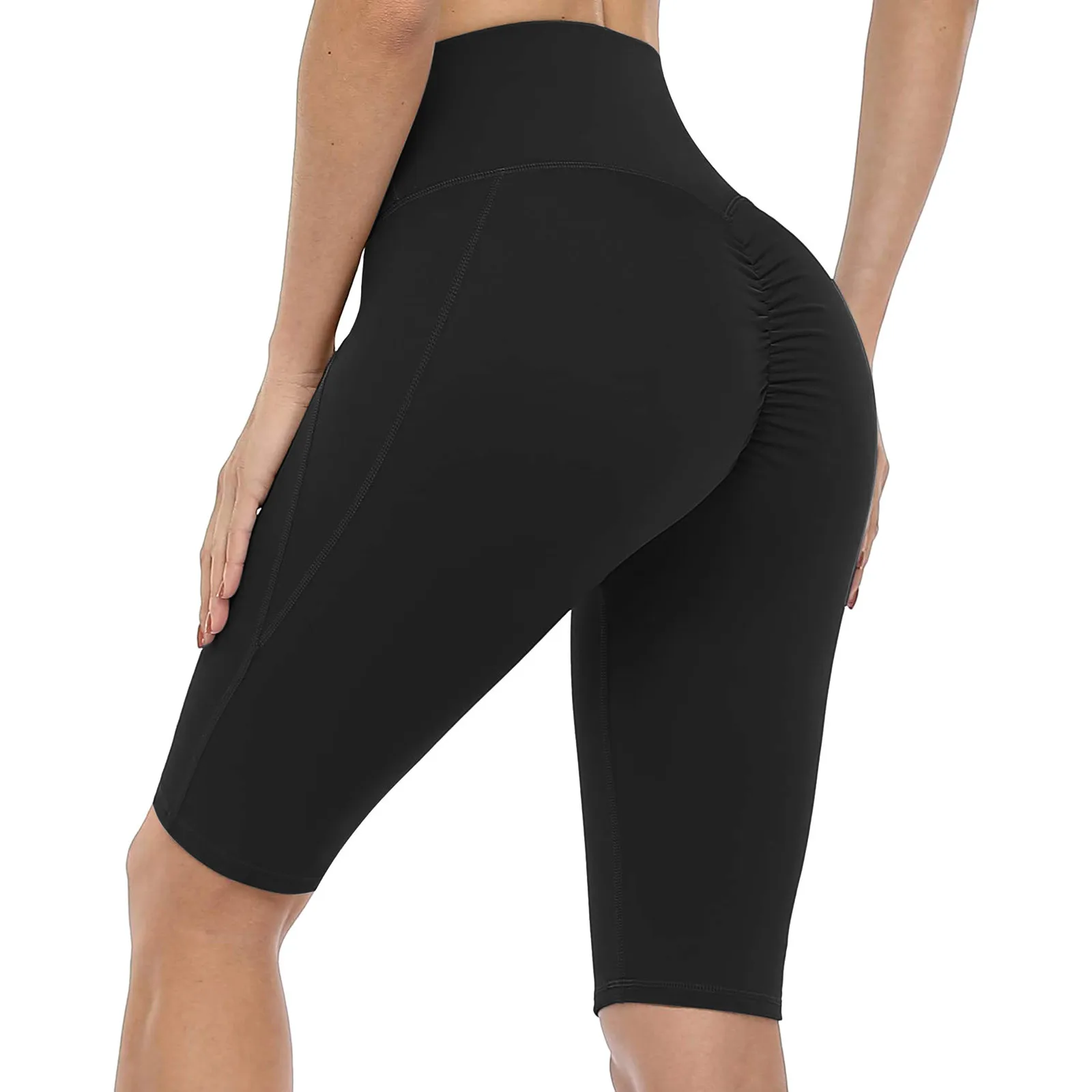 

Shorts Cycliste Femme Biker Women's Shorts Thin Fitness Casual High Waist Summer Slim Knee-length Bottoms Cycling Shorts