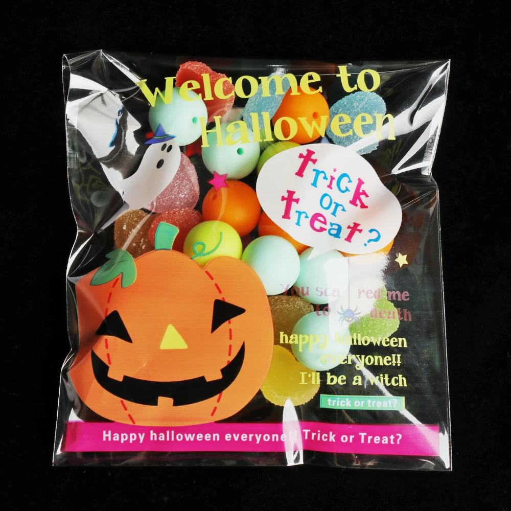 100 шт. пакеты для конфет на Хэллоуин|Подарочные сумки и упаковка| |