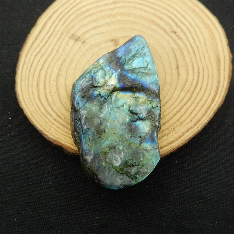 Natural Fashion Labradorite Cabochon,68x37x13mm 44.7g semiprecious stone jewelry bead