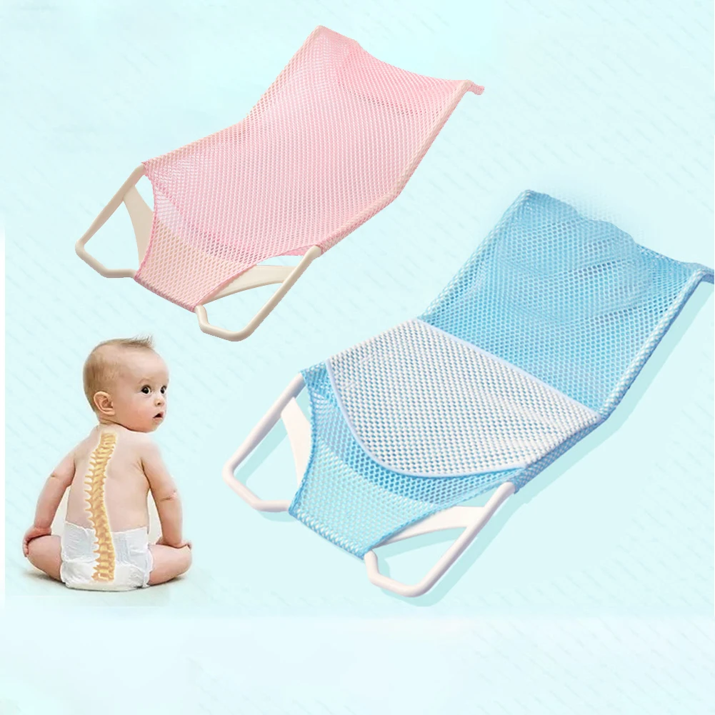 

Soft Washable Easily Installed Cross Shaped Comfortable Double Layer Breathable Accessories PP Baby Bath Net Shower Seat Mesh