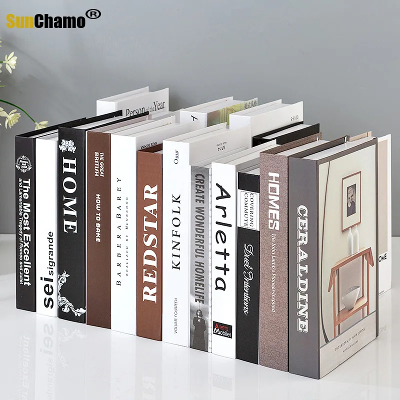 

Contracted Nordic Style Fake Book Model Simulation Props Creative Living Room Bookcase Home Decor Ornament Accessories