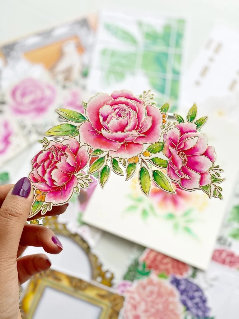 Металлический Трафаретный вырубной штамп и печать красивый цветок карты