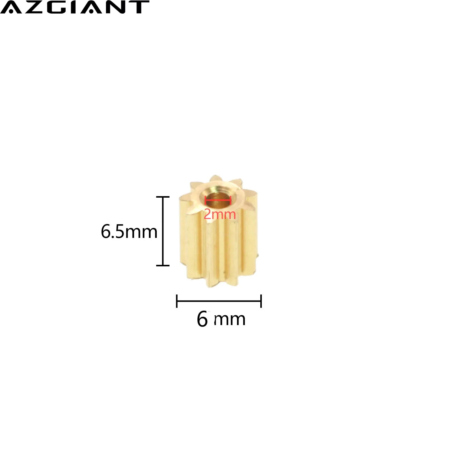 

AZGIANT 1 шт. 9T 6*6,5*2 мм 6*7*2 мм 7,3*7,5*2 мм медная Шестерня для двигателя 130 140 260 280 латунь