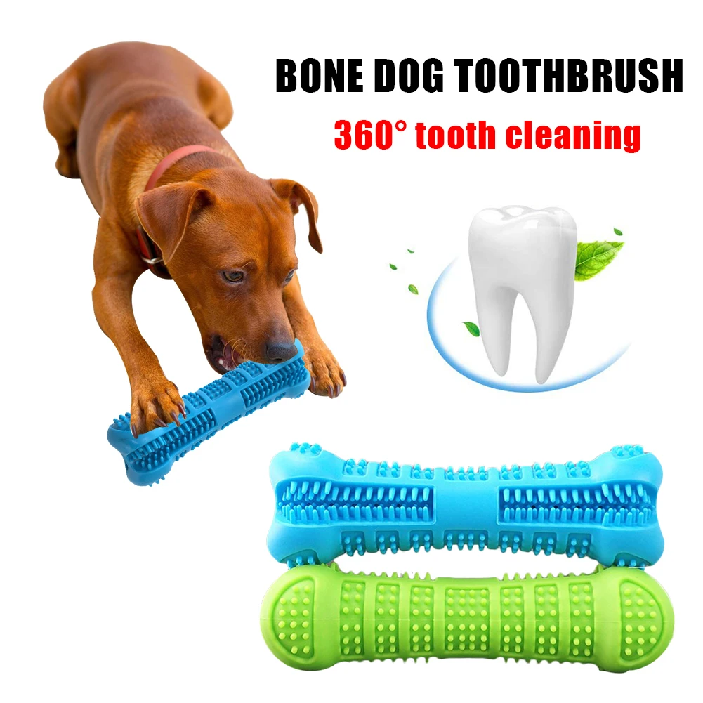 

2019 New Hot Sell Pets Dog Bone-shaped Toothbrush Chew Brushing Toy Tooth Cleaning Teeth Oral hygiene Care Products