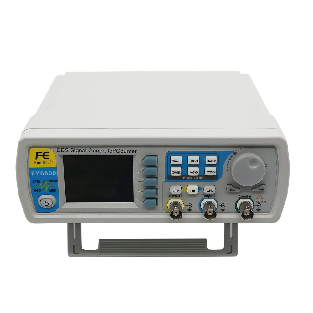 Maxgeek FY6800-60M DDS генератор сигналов двухканальный 0 01-100 МГц функция произвольной