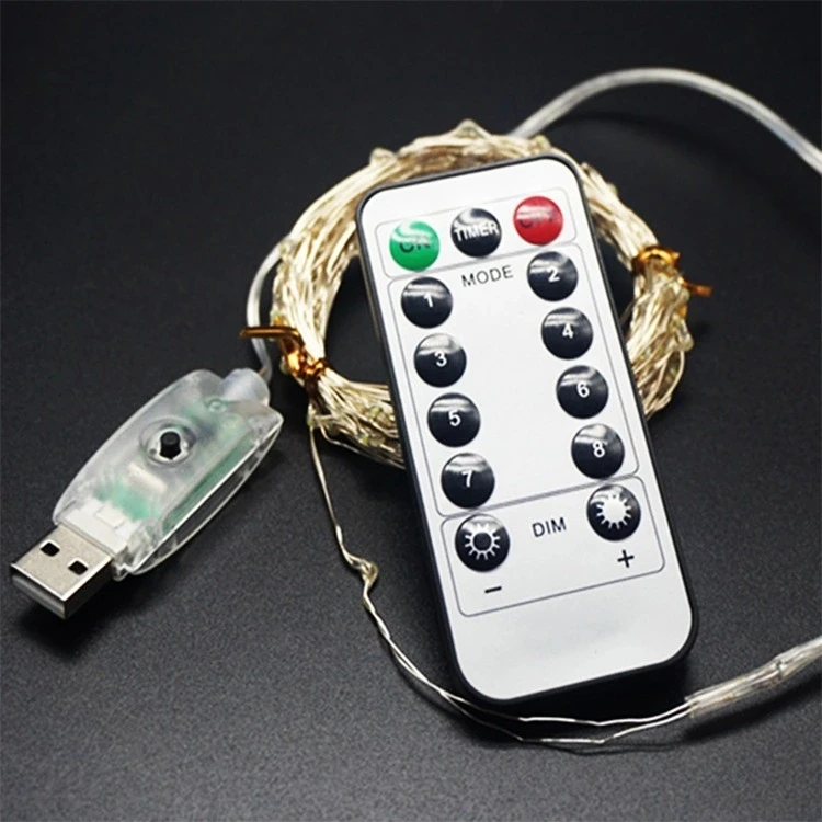 8 режимов освещения 100 светодиосветодиодный питание от USB пульт дистанционного